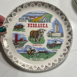 Vintage Nebraska Souvenir Plate